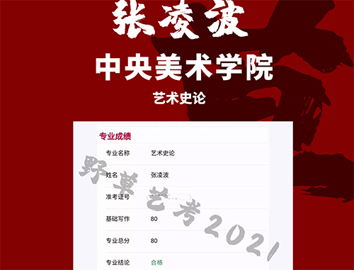 中央美術學院合格證 中央美術學院合格證