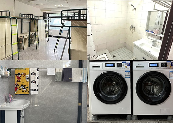 干凈的寢室、獨立衛生間、洗衣機.jpg 干凈的寢室、獨立衛生間、洗衣機.jpg